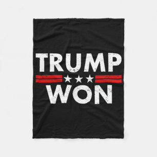 Trump Won Truck 45_47 Waste Trash Management(on Ba Fleece Blanket