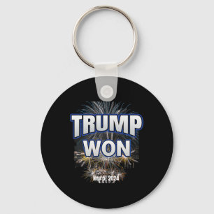 Trump Won Trump Victory 2025 Election Celebration Keychain