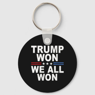 Trump Won - We All Won 2024 Usa Flag Trump Won Keychain