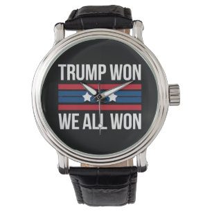 Trump Won We All Won 2024 USA Flag Trump Won Watch