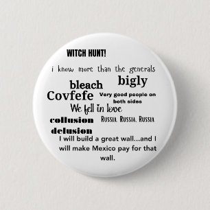 Trump Word Cloud Typography Political 2 Inch Round Button