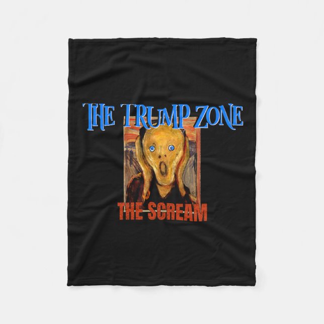 Trump Zone Is Funny Political Parody And Satire  Fleece Blanket (Front)