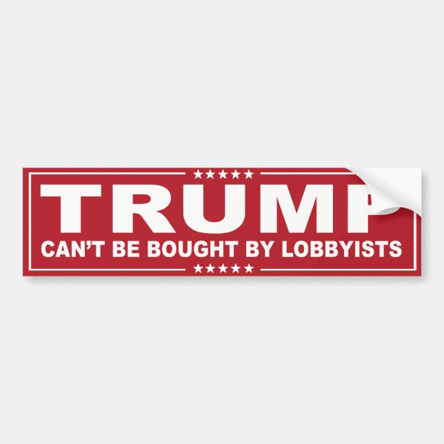 TrumpBumperTemp Starboxred.png Bumper Sticker (Front)