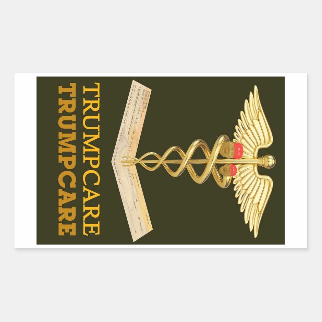 TrumpCare--Two Hats Sticker (Front)