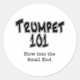 Trumpet 101 classic round sticker