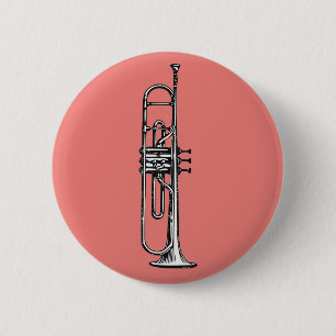 Trumpet 2 Inch Round Button