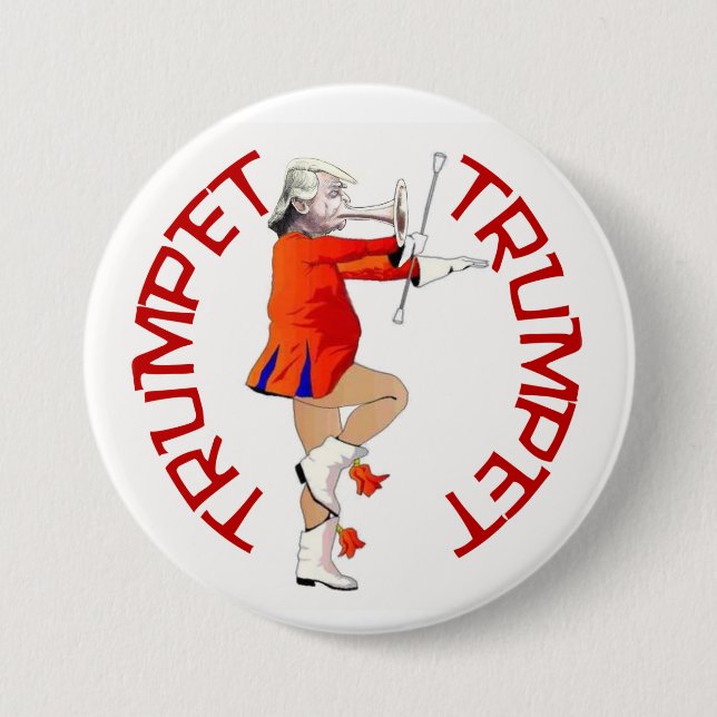 Trumpet 3 Inch Round Button (Front)