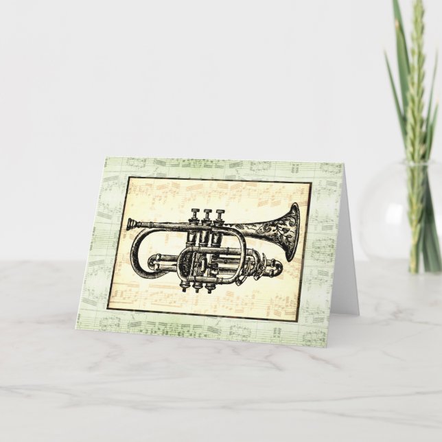Trumpet And Music Notes (Front)