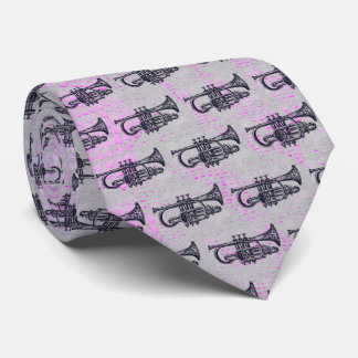 Trumpet And Music Notes  Tie
