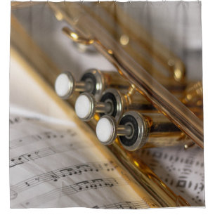 Trumpet and Sheet Music Brass Instrument