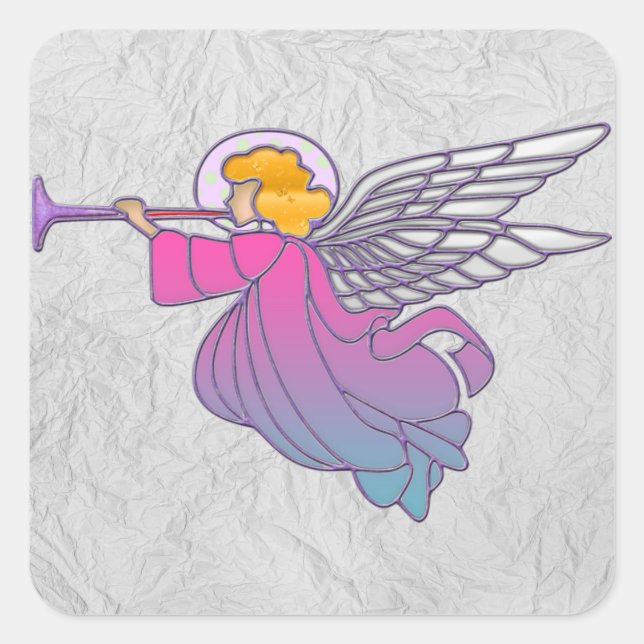 trumpet angel stickers (Front)