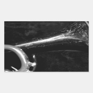Trumpet Bell black and white Sticker