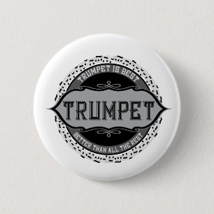 Trumpet Best Music Note Circle 2 Inch Round Button