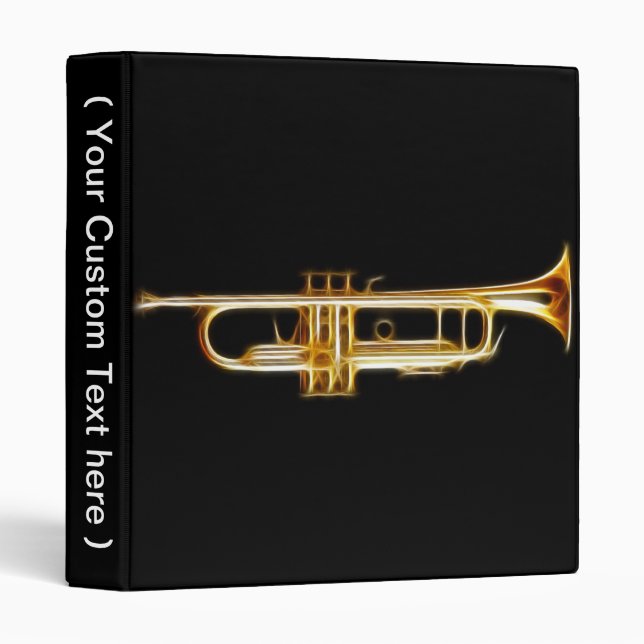 Trumpet Brass Horn Wind Musical Instrument Binder (Front/Spine)