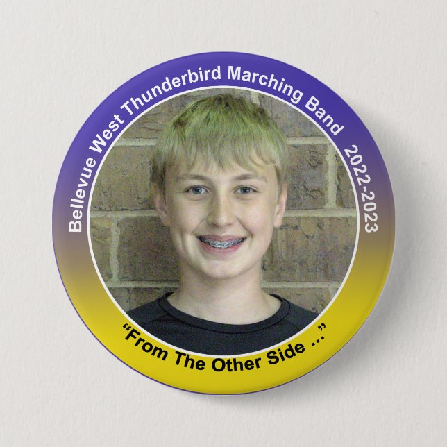 Trumpet Brett 9 3 Inch Round Button (Front)