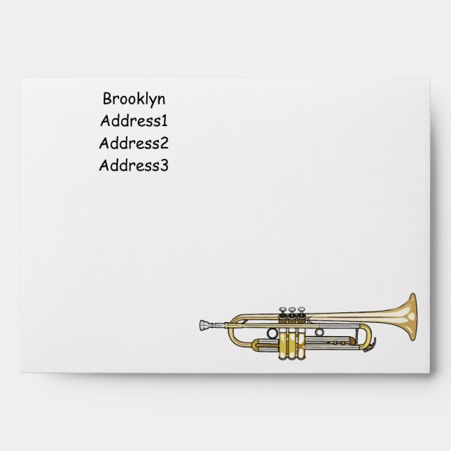 Trumpet cartoon illustration envelope (Front)