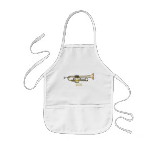 Trumpet cartoon illustration kids apron