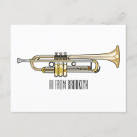 Trumpet cartoon illustration 