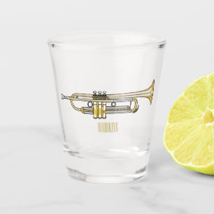 Trumpet cartoon illustration  shot glass