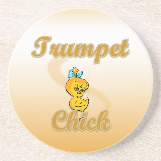 Trumpet Chick Coaster (Front)