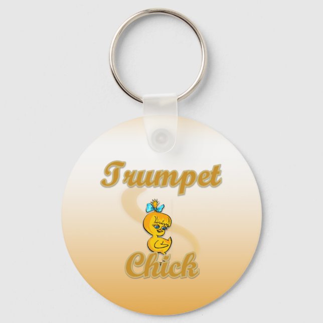 Trumpet Chick Keychain (Front)