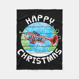 Trumpet Christmas Trumpeter Br Musician Music Teac Fleece Blanket