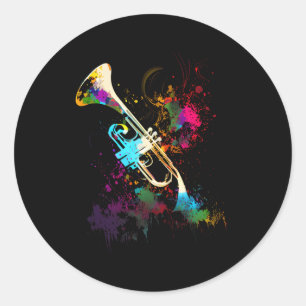 Trumpet Classic Round Sticker