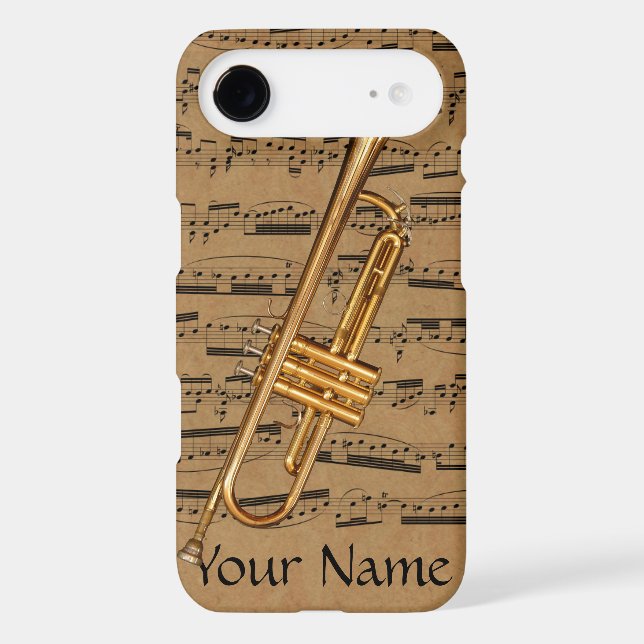 Trumpet Custom Musical Notes Case-Mate iPhone Case (Back)