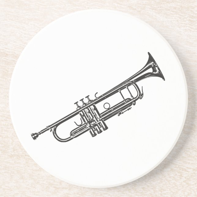 Trumpet "Drawing" Coaster (Front)