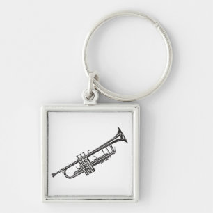 Trumpet "Drawing" Keychain