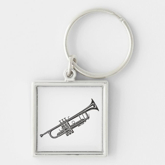 Trumpet "Drawing" Keychain (Front)