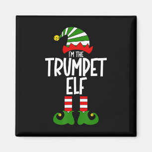 Trumpet Elf Xmas Music Instrument Matching Christm Magnet