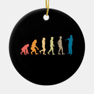 Trumpet Evolution Ceramic Ornament