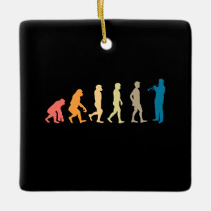 Trumpet Evolution Ceramic Ornament