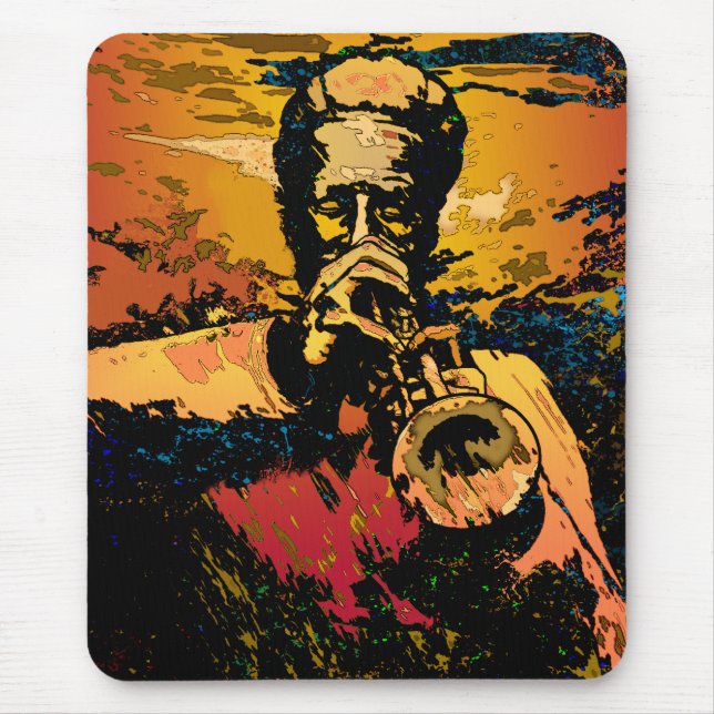 Trumpet Fire Mouse Pad (Front)
