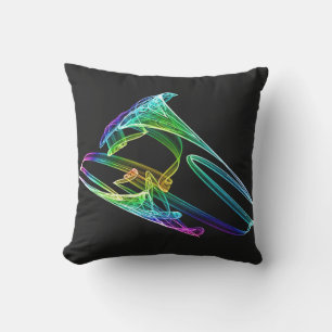 Trumpet Fractal Throw Pillow