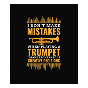 Trumpet Funny Musician Band Player Trumpeter Gift Photo Print