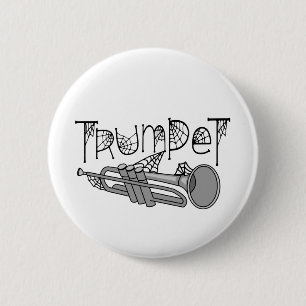 Trumpet Halloween Cobwebs 2 Inch Round Button
