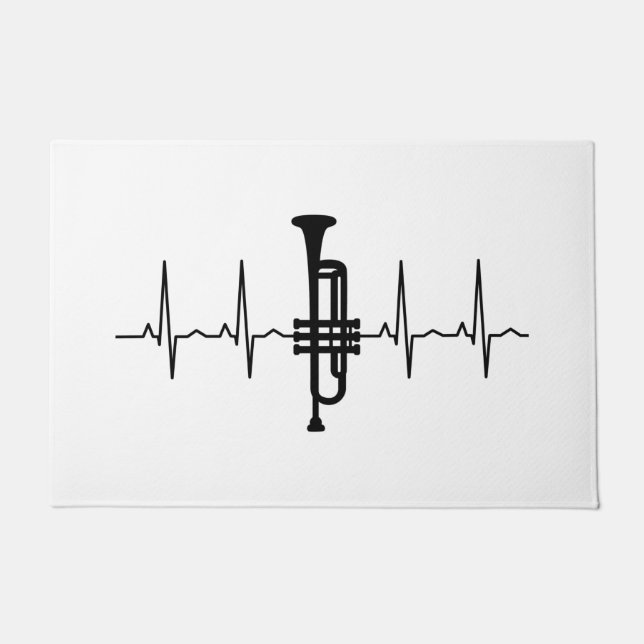Trumpet Heartbeat Doormat (Front)