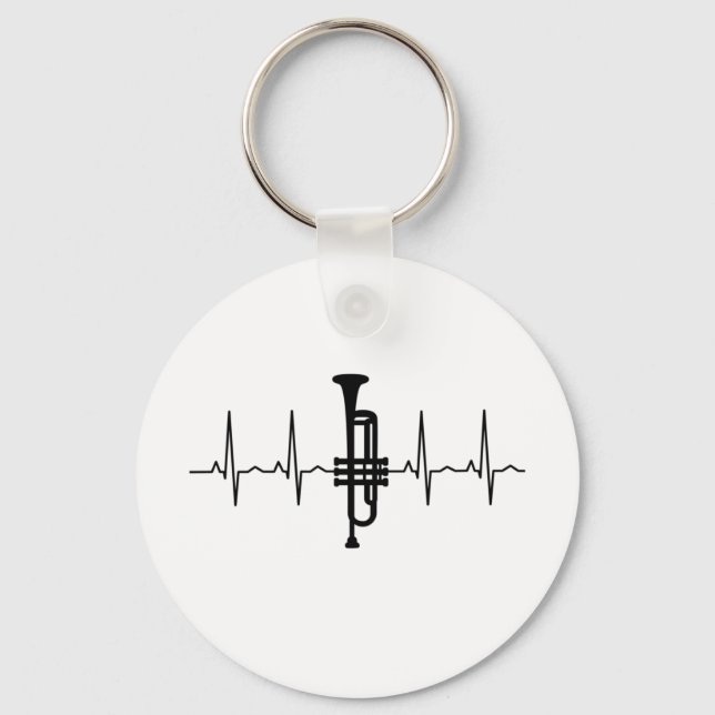 Trumpet Heartbeat Keychain (Front)