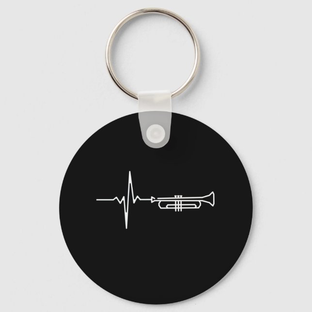 Trumpet Heartbeat Keychain (Front)