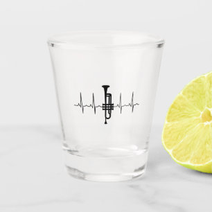 Trumpet Heartbeat Shot Glass