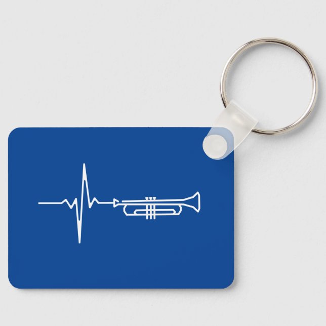 Trumpet Heartbeat Trumpet Player Gift Keychain (Front)
