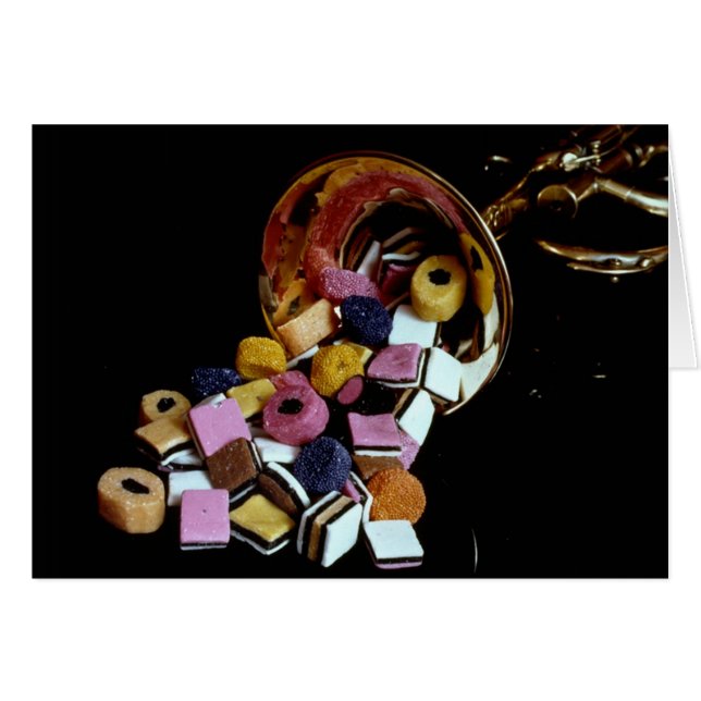 Trumpet Horn with Licorice Candy Christmas (Front Horizontal)