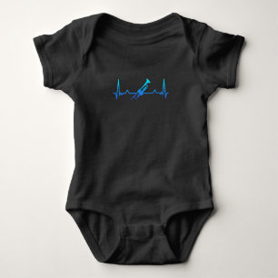Trumpet Jazz Music Heartbeat Dad Gift Baby Bodysuit