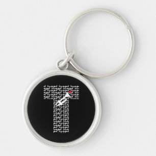 Trumpet Letter T Keychain