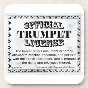 Trumpet License Coaster