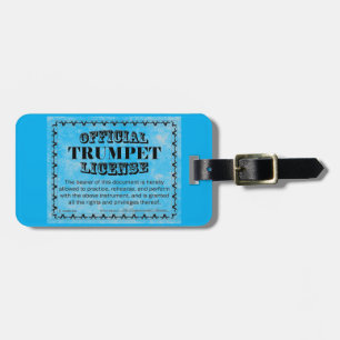 Trumpet License Luggage Tag