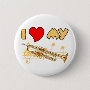 Trumpet Love 2 Inch Round Button