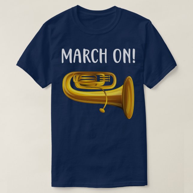 Trumpet Marching Brass Musicians T-Shirt (Design Front)